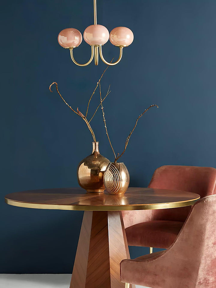 Stylish chrome pendant lamp, diffused light, perfect for contemporary workspaces.