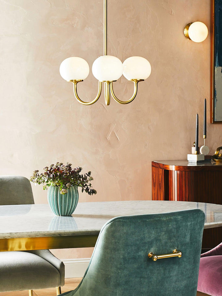 Elegant brass circle ceiling light, modern design for a welcoming entryway.