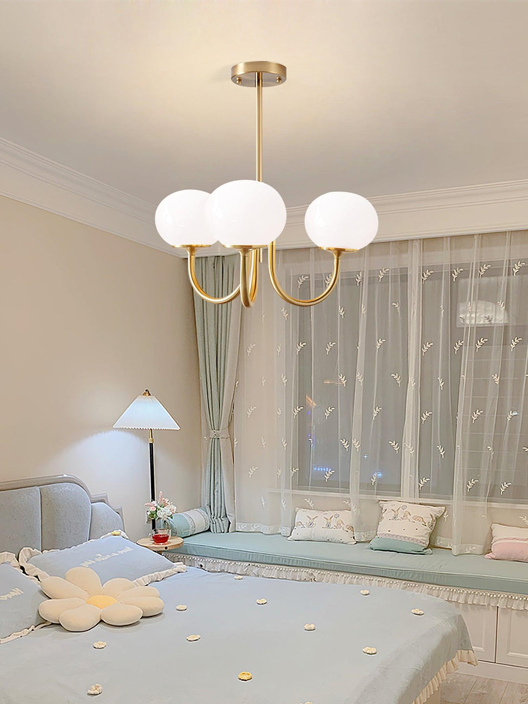 Sleek chrome glass sphere pendant, sophisticated lighting for stylish hallways.