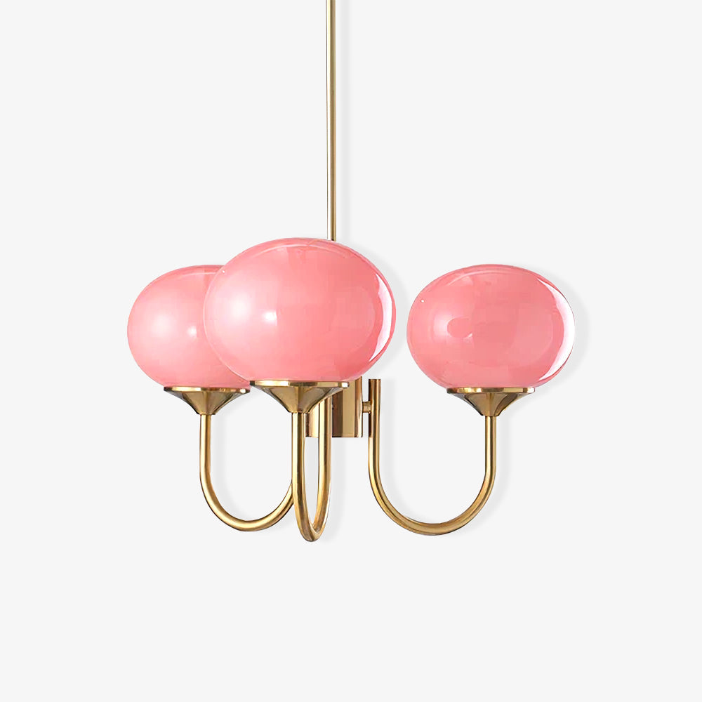 Brass sphere pendant with diffused light, modern ceiling lamp for dynamic living.