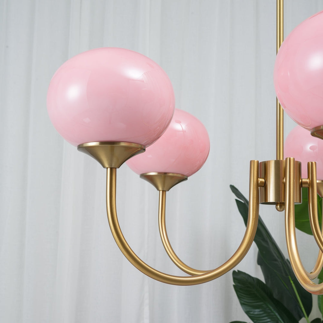 Stylish chrome pendant lamp, diffused light, perfect for a contemporary workspace.