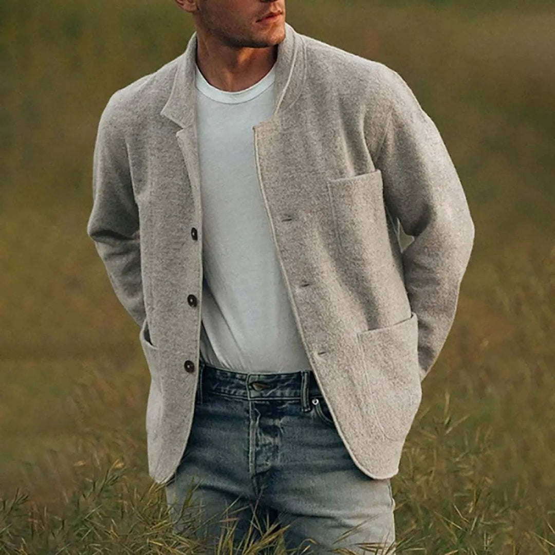 Stylish men's fashion jacket: a sleek casual blazer designed for an elegant and contemporary look.