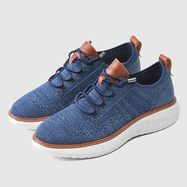 Athletic men's comfort sneakers with breathable mesh upper, perfect for walking and casual wear.