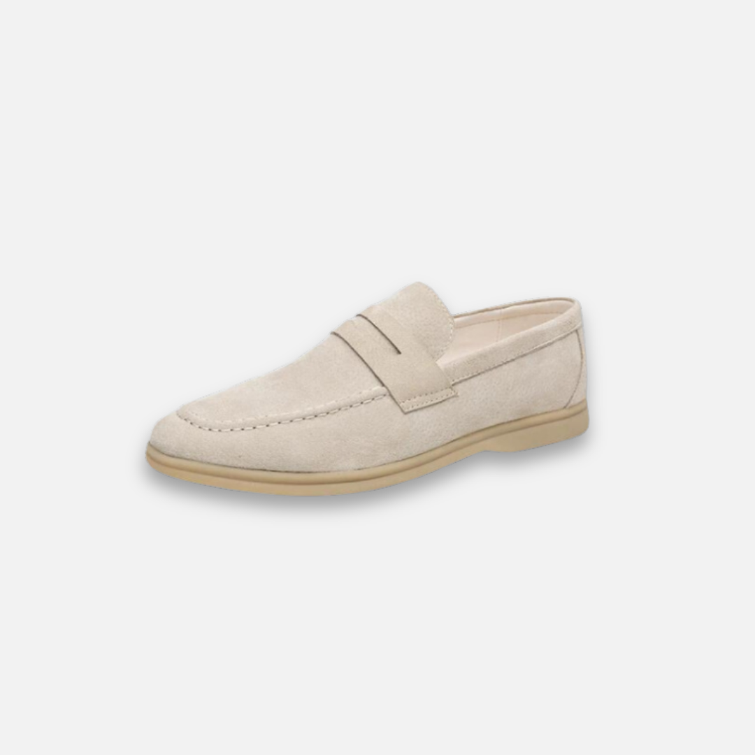Comfortable men's slip-on loafers, vintage style, durable sole for easy everyday wear.