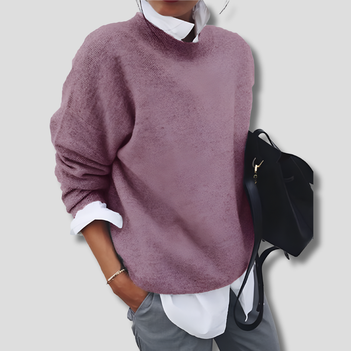 Classic men's crew neck sweater. Solid color, long sleeve pullover for versatile everyday comfort & casual style.