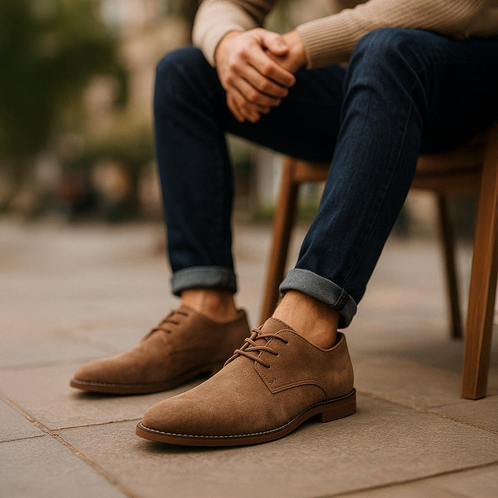 High-quality men's formal shoes, lace-up design for weddings & special events.