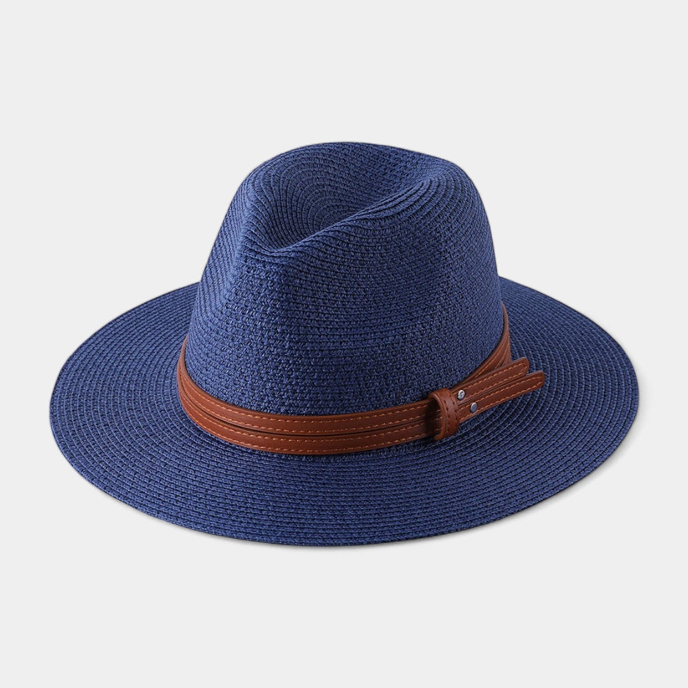 Stylish men's summer Panama hat offering excellent sun protection. A classic straw accessory for beach or travel.