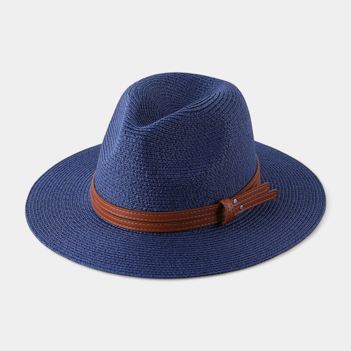 Stylish men's summer Panama hat offering excellent sun protection. A classic straw accessory for beach or travel.