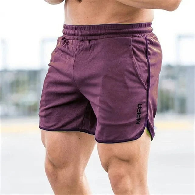 Men's workout shorts with a slim fit. Perfect for gym, running, and active sports. Breathable performance wear.