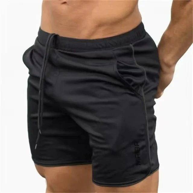 Versatile men's slim fit athletic shorts. Great for gym, running, sport, or casual summer activewear. Performance fabric.