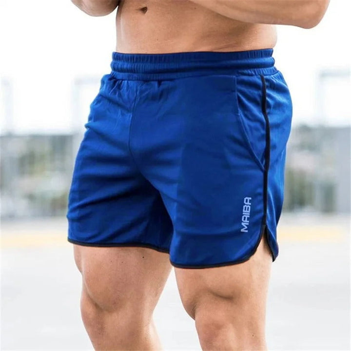 Breathable men's performance shorts with a drawstring. Slim fit activewear for sports, workouts, and summer casual.