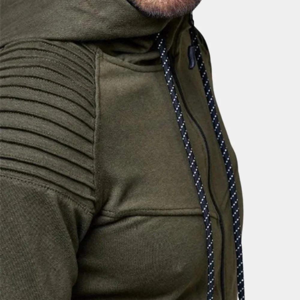 Ultimate comfort in this men's two-piece tracksuit set, perfect for lounging, athletics, or casual outings.