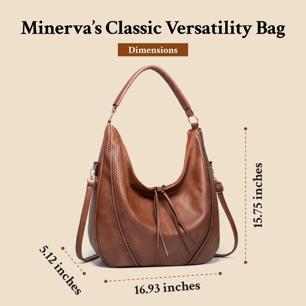 Sophisticated women's leather shoulder bag with vintage appeal, spacious interior for all essentials.