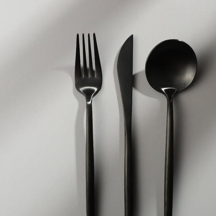 Aurora minimalistic flatware, modern cutlery set for refined home dining.