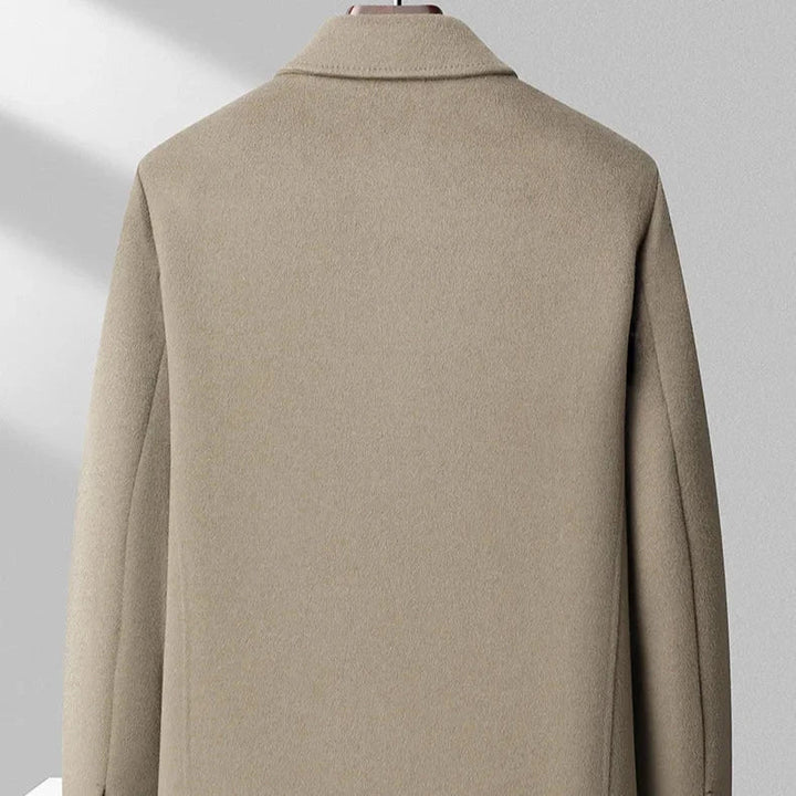 Stylish men's classic autumn jacket, offering elegant outerwear and a sleek design for comfortable wear.