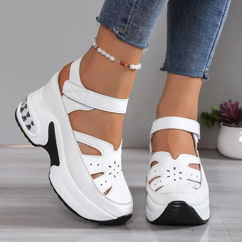 Supportive white Chloe women's orthopedic shoes, ideal for daily wear, walking, and foot pain relief.