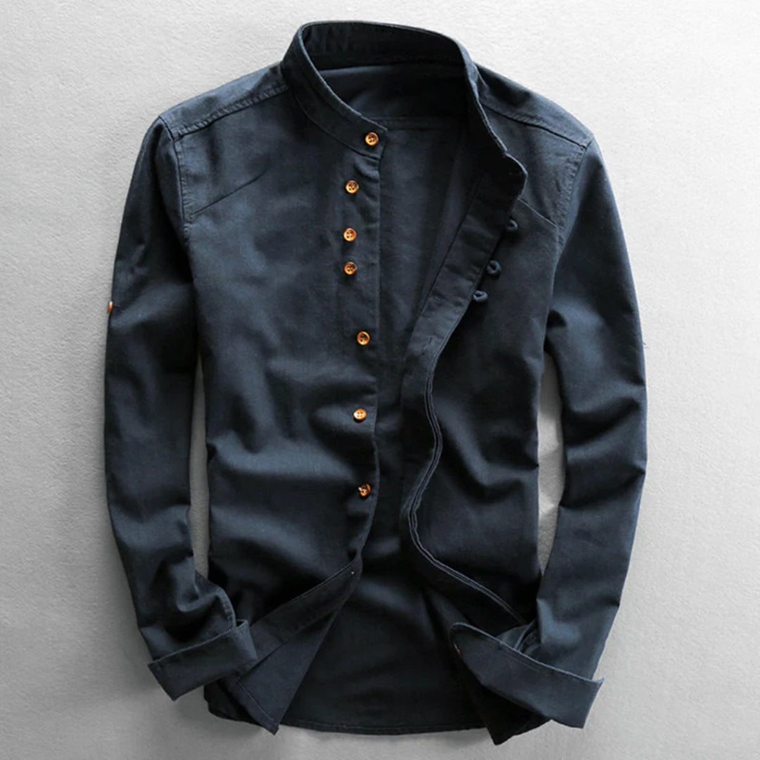 Classic fit men's long sleeve shirt, a versatile wardrobe essential for comfortable and stylish everyday wear.