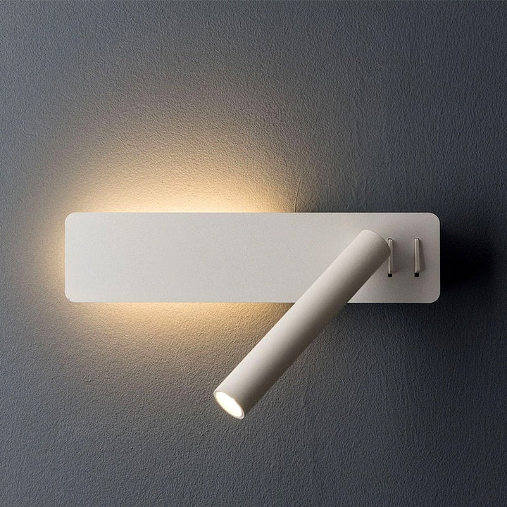 Adjustable LED wall reading light, perfect for bedside use. Modern design, focused illumination for comfortable reading.