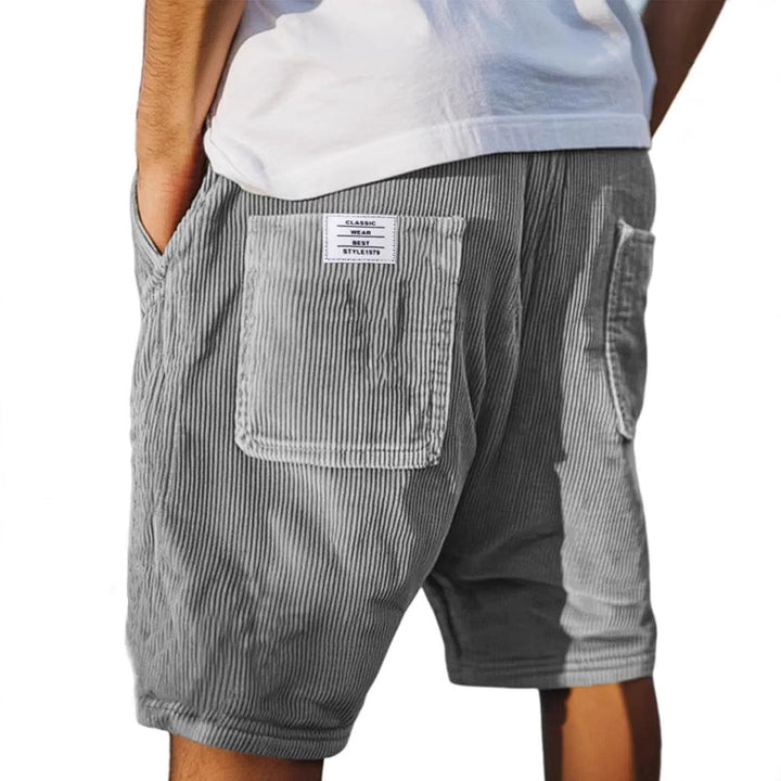 Men's refined textured tailored shorts, perfect for sophisticated smart casual everyday wear.