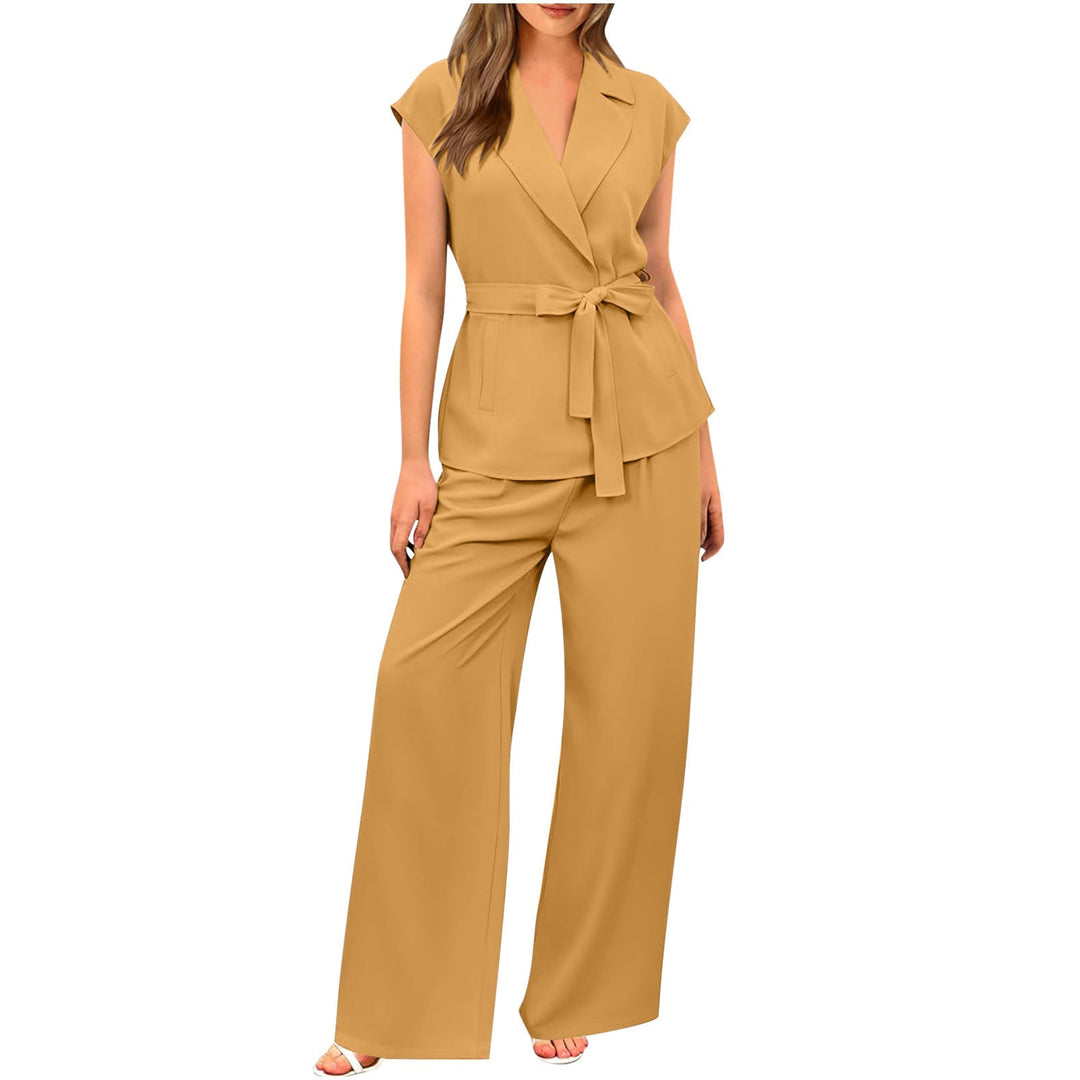 Chic women's two-piece summer suit: an elegant blazer and smart trousers. Available in multiple vibrant colors.