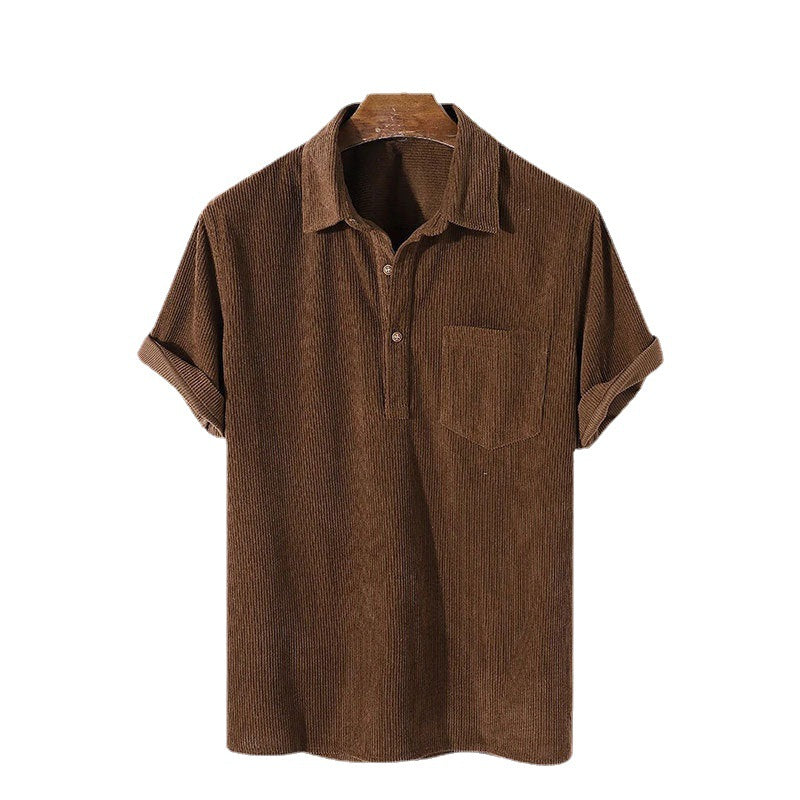 Men's striped polo shirt, a stylish & versatile short-sleeve top with a practical chest pocket.
