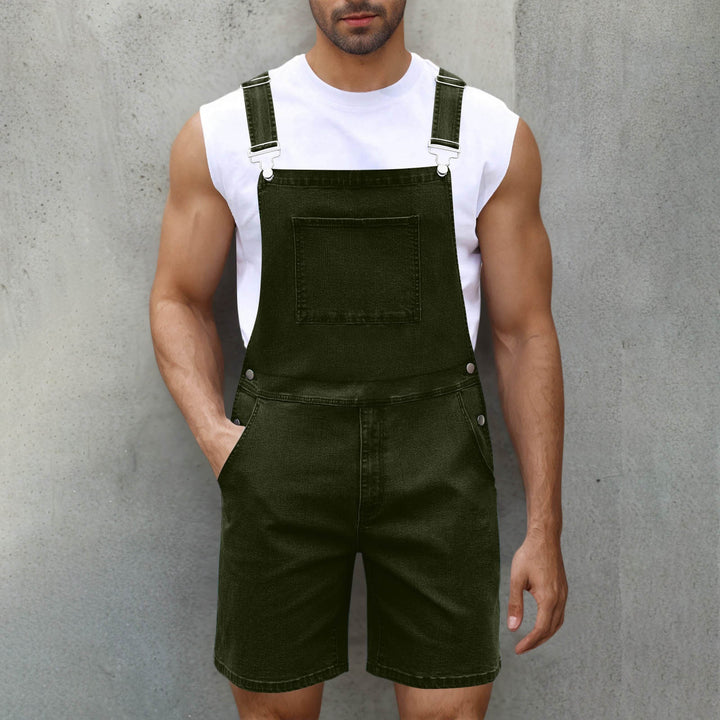 Full length men's relaxed fit overalls. Modern design with adjustable straps & practical pockets.
