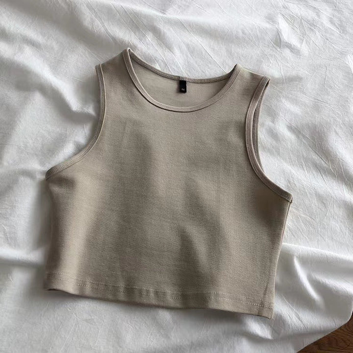 Wardrobe essential women's crop top, a chic & comfortable fitted top for any casual occasion. Easy to style.