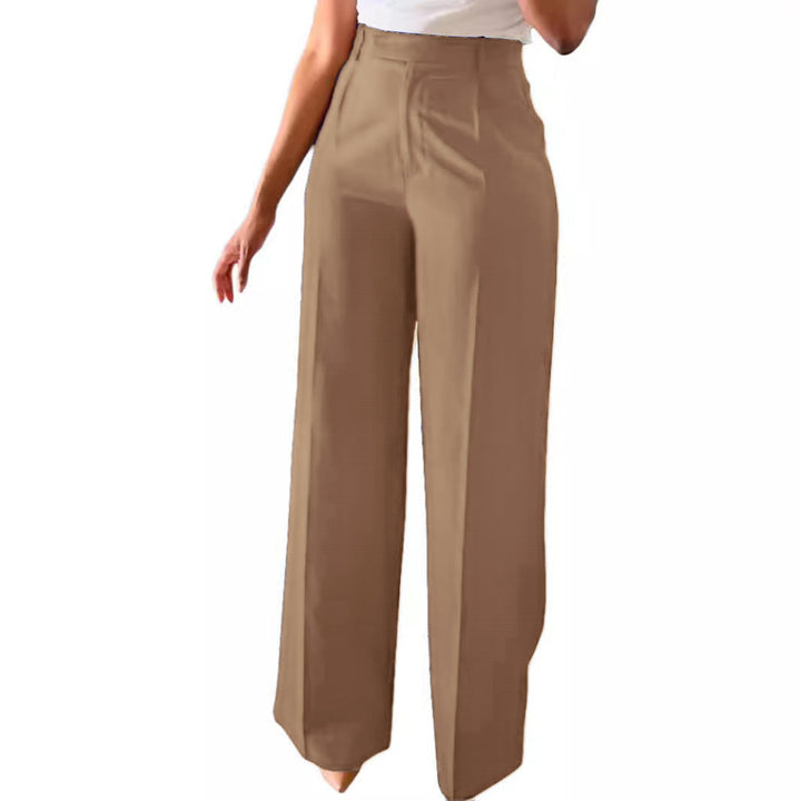 Comfortable & stylish high waist wide leg tailored pants for women, perfect versatile workwear.