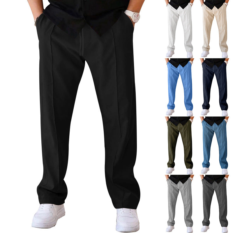 Ribbed ankle cuffs on grey men's joggers, adding style and comfort to casual athletic wear.