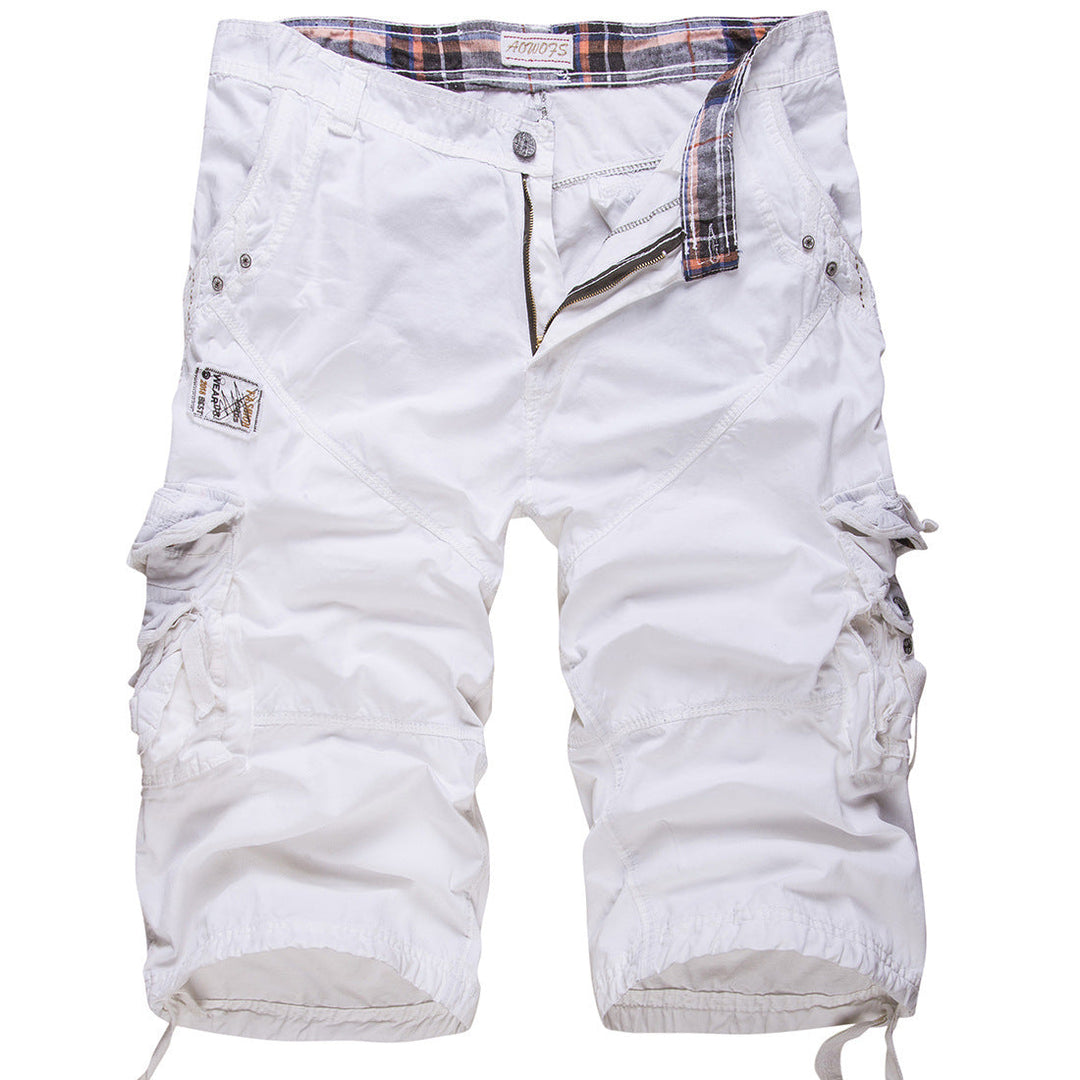 Stylish men's utility cargo shorts in a relaxed fit, great for summer fashion and active casual wear.