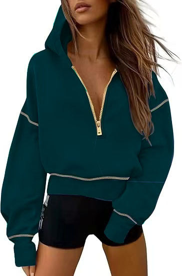 Cozy women's full zip hoodie, great for lounging or casual outings. Relaxed fit & everyday style.