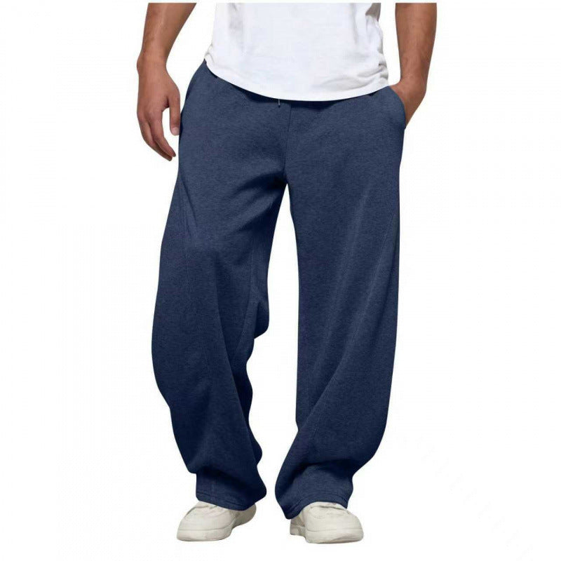 Soft, comfortable men's loose fit jogging pants, great for relaxation, workouts, or running errands.