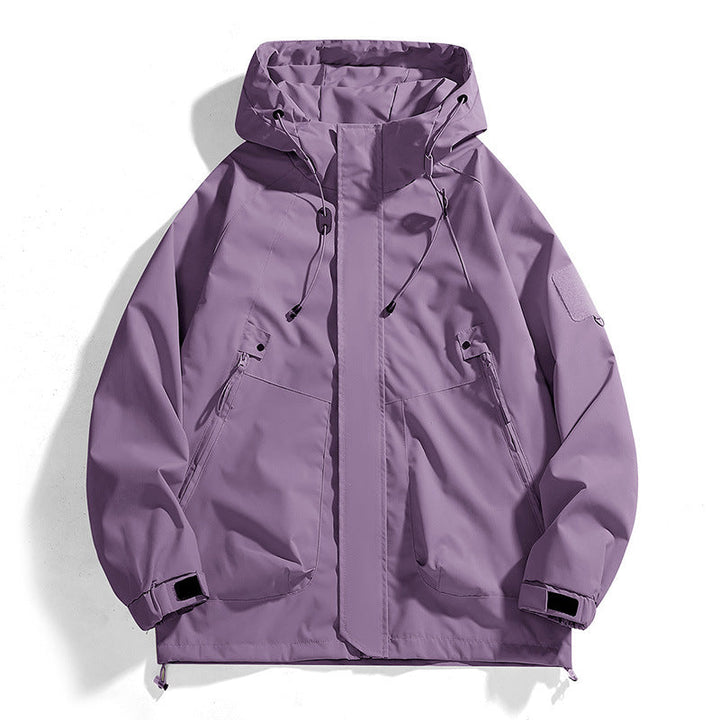 Comfortable women's rain jacket. Waterproof, with an adjustable hood, suitable for outdoor hiking & active pursuits.