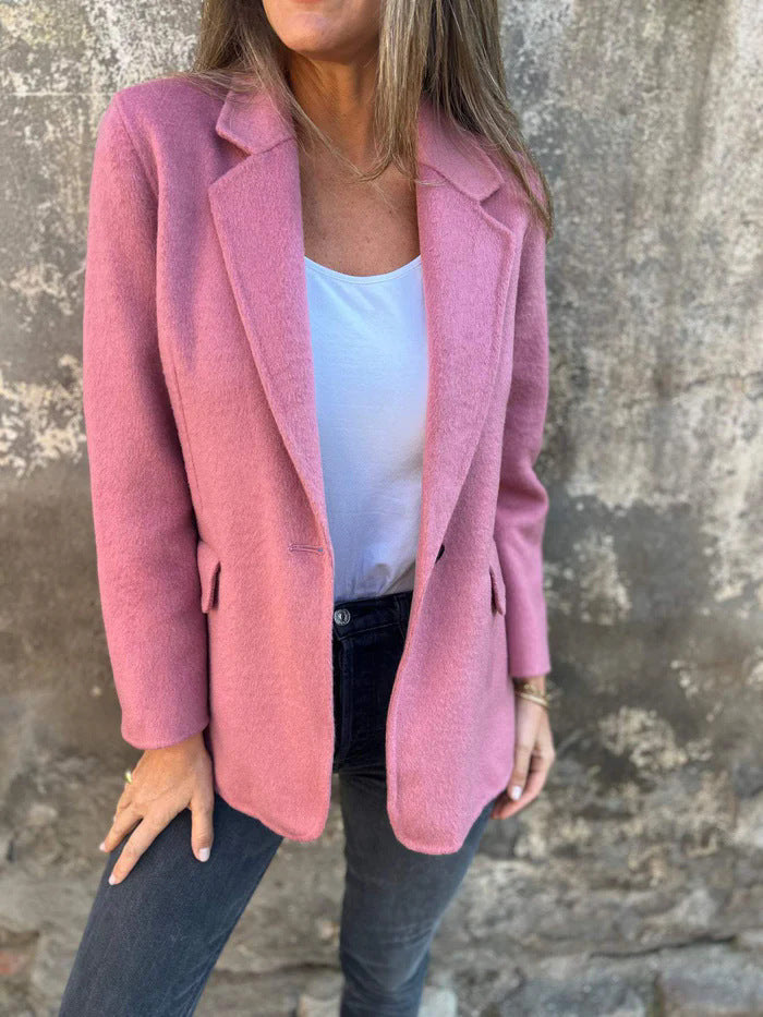 Comfortable relaxed fit women's blazer, perfect for a chic and versatile smart casual look.
