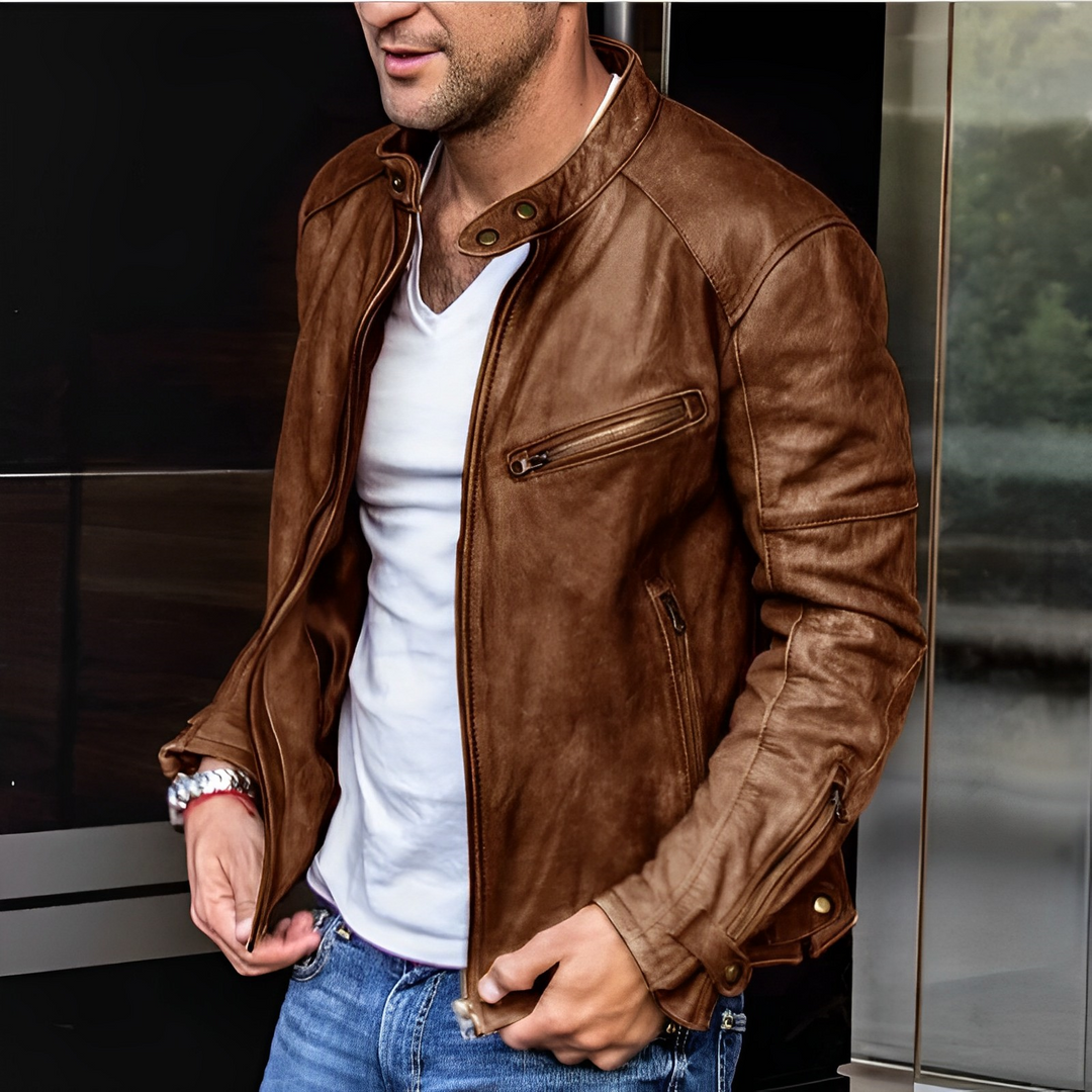 Classic men's elegant jacket, an all-season outerwear piece offering a sophisticated look and excellent comfort.