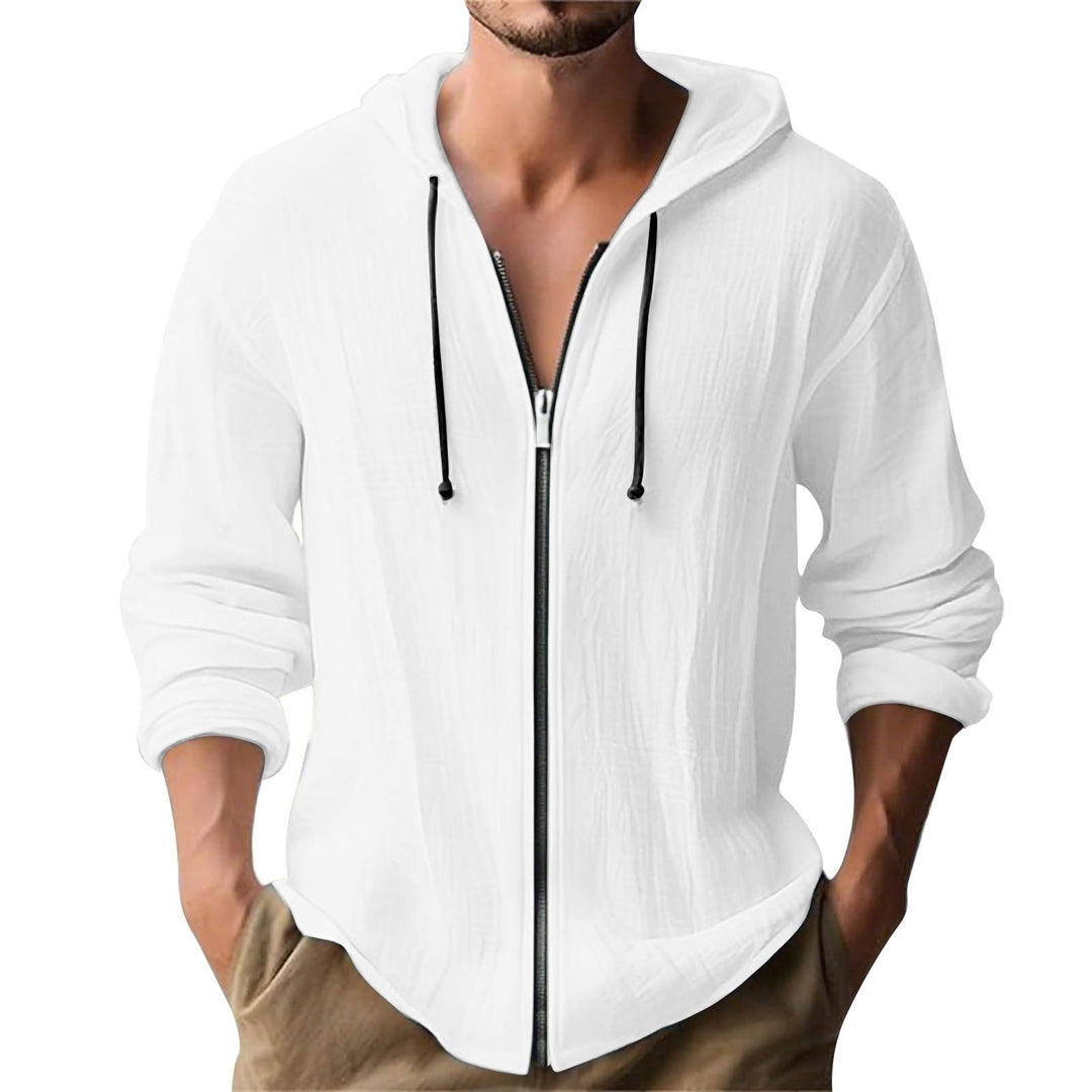 Men's zip-up hoodie jacket, casual comfort for everyday wear.