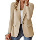Professional women's velvet blazer. Elegant outerwear suitable for business, casual, or evening wear.