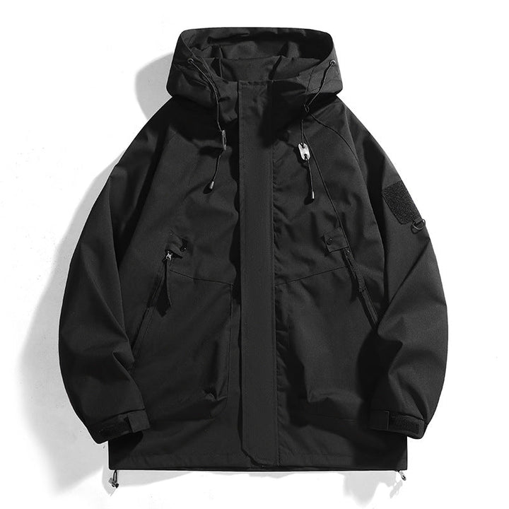 Lightweight women's all-weather jacket. Waterproof design and adjustable hood offer protection for outdoor sports.