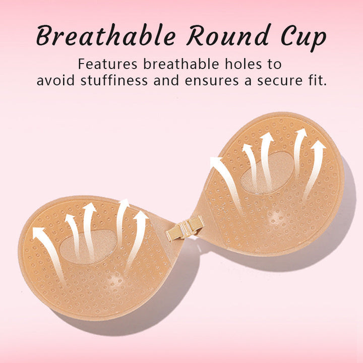 Backless & strapless silicone push-up bra for women, creating natural lift and cleavage.