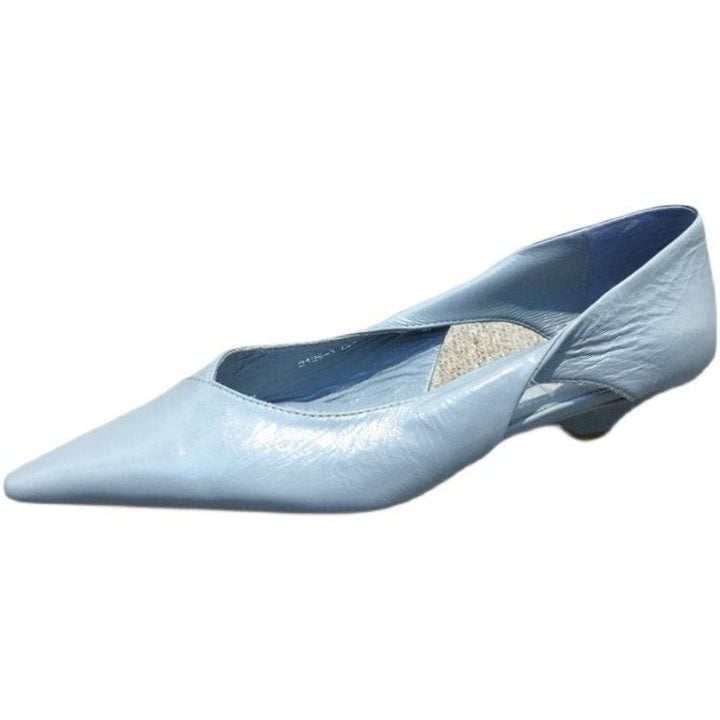 Chic women's pointed toe ballet flats, sleek design for office or casual elegant footwear.