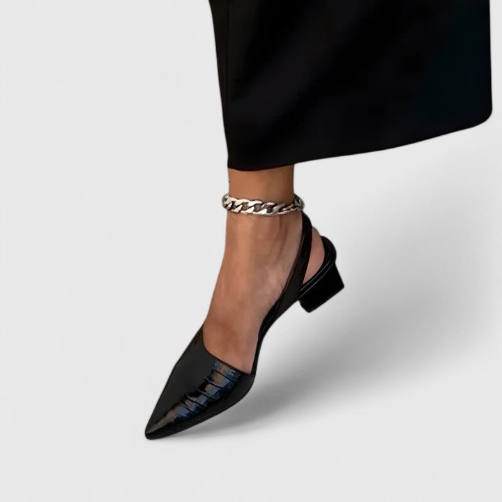 Women's orthopaedic heels offer supportive comfort, ideal for foot pain relief and all-day wear. Elegant dress shoes.