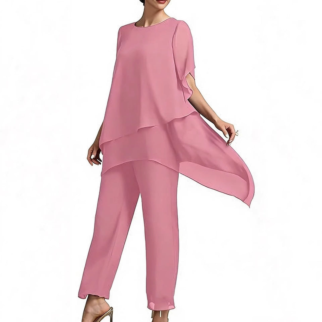 Light & airy women's elegant two-piece set, perfect for warm spring & summer days.