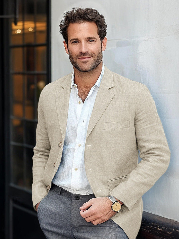 Men's stylish casual blazer, perfect for smart casual events & versatile wear.
