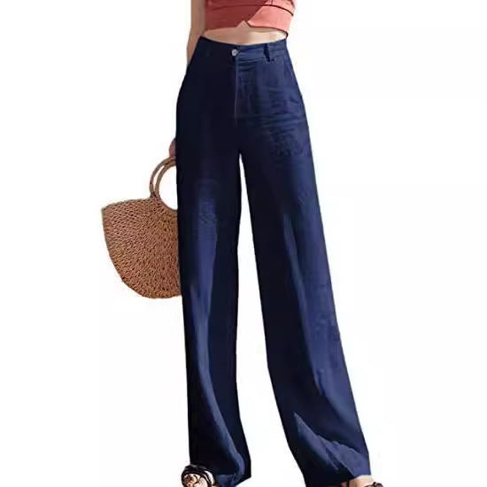 Elegant women's wide-leg pants, offering a comfortable and relaxed fit for any occasion.