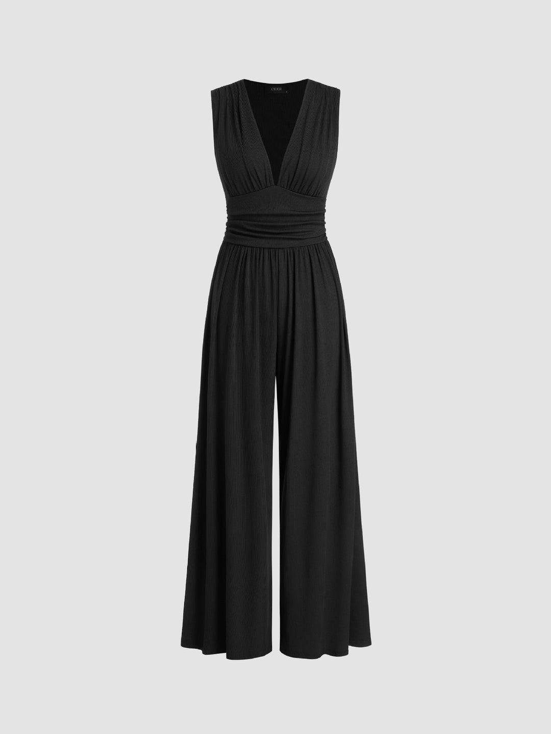 Elegant women's wide-leg jumpsuit, sleeveless, suitable for evening wear & special occasions.