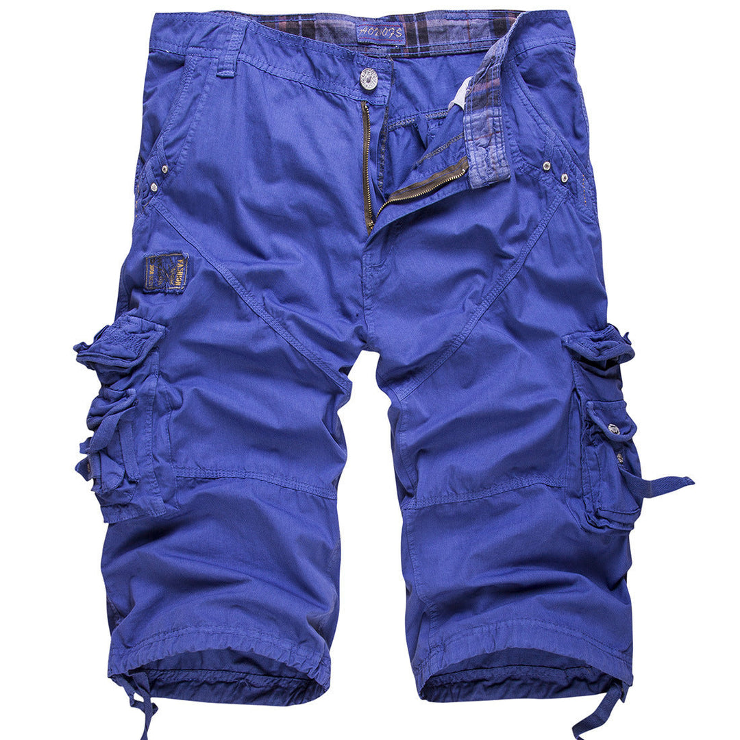 Versatile men's cargo shorts for outdoor adventures, providing durability and ample storage with many pockets.