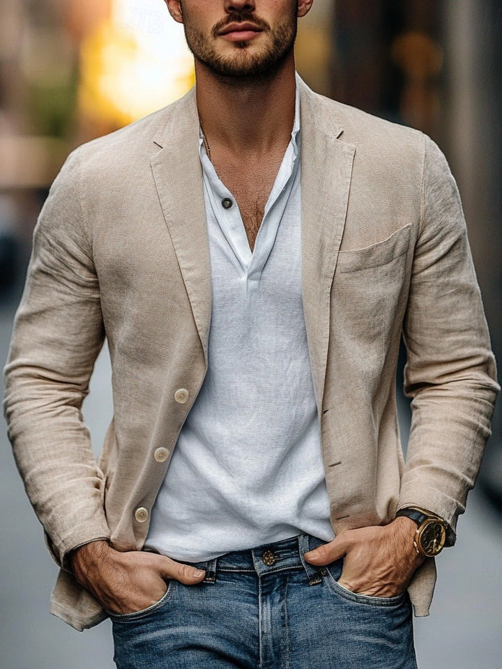 Fashionable men's casual blazer, essential menswear for a polished everyday look.