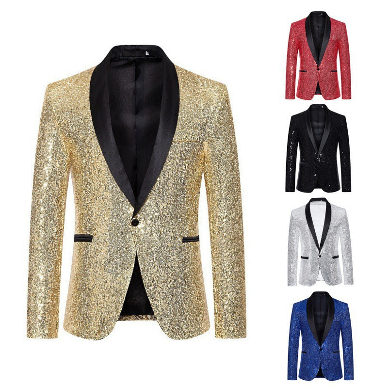 Men's festive fashion sequin jacket, designed for a modern fit & statement style.