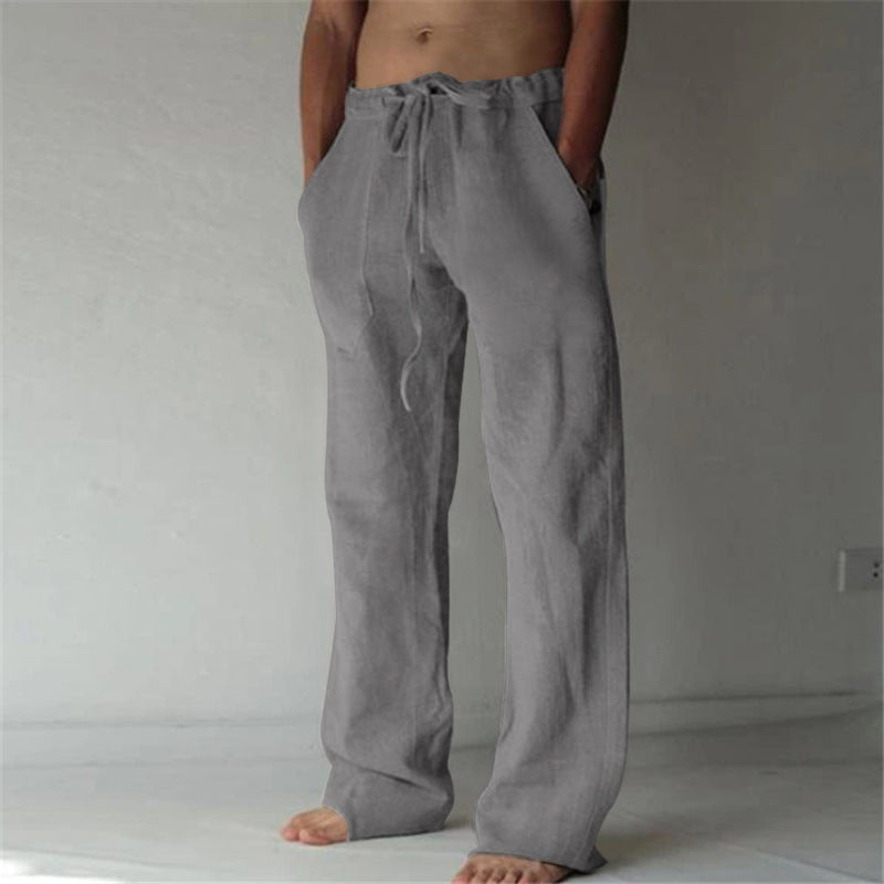 Men's casual relaxed fit trousers with elastic waistband, ultimate comfort for everyday wear.