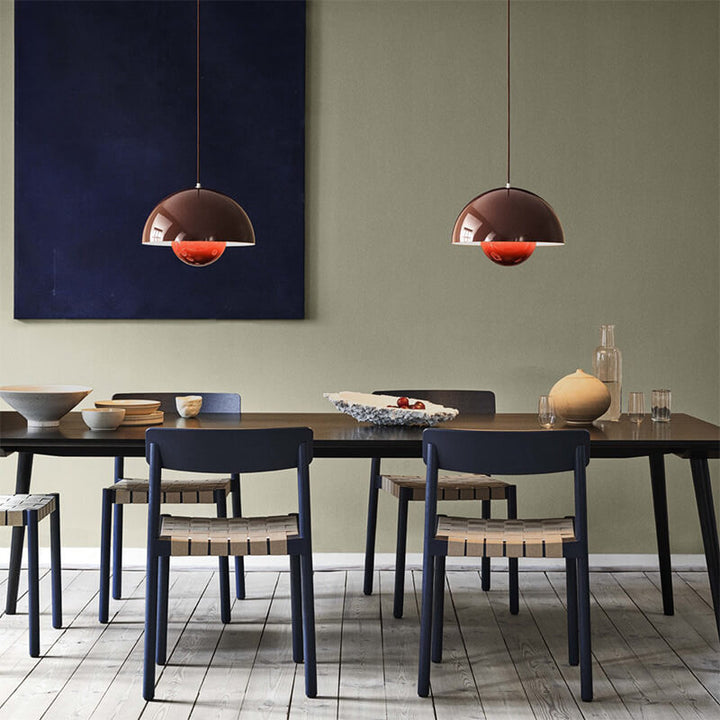 Decorative Nordic pendant lamp, enhancing home decor with its timeless dome design.